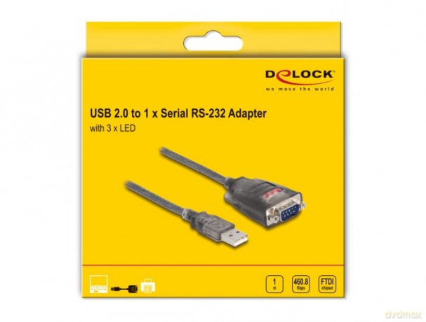 DELOCK Adapter USB 2.0 Typ-A > Seriell R