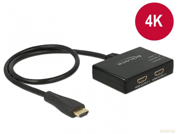 Delock HDMI Splitter 1 x HDMI in > 2 x H
