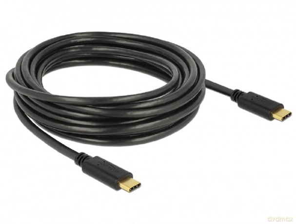 DELOCK Kabel USB 2.0 C > C 4.0m 3A schwa