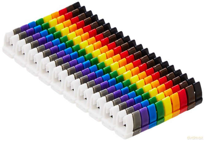 DELOCK Kabelmarker Clips 0-9 farbig 100S