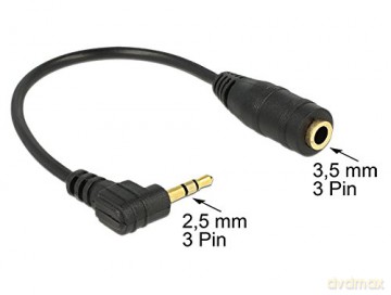 DELOCK Klinkekabel 3,5mm -> 2,5mm 90° Bu