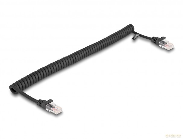 DELOCK RJ45 Spiralkabel Stecker zu Steck