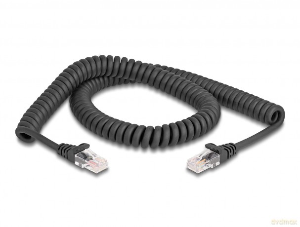 DELOCK RJ45 Spiralkabel Stecker zu Steck