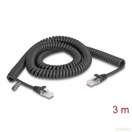 DELOCK RJ45 Spiralkabel Stecker zu Steck