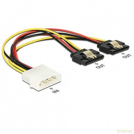DELOCK Stromkabel Molex 4pin -> 2x SATA