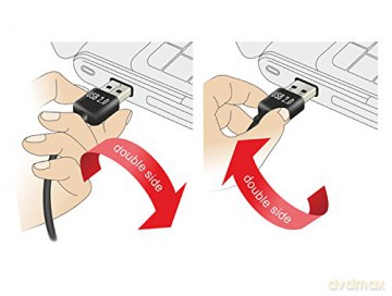 DELOCK USB Adapter A -> A St/Bu gewinkel