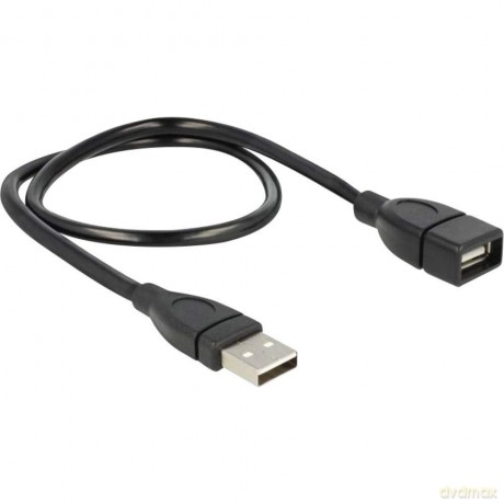 DELOCK USB Verl.A -> A St/Bu 0.50m Shape