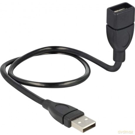 DELOCK USB Verl.A -> A St/Bu 0.50m Shape