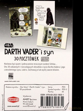 Darth Vader I Syn Star Wars 30 Pocztówek - Jeffrey Brown [KSIĄŻKA]