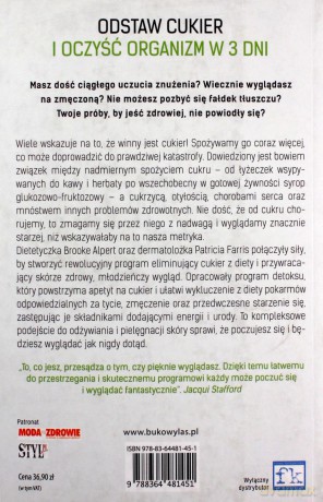 Detoks cukrowy. Jak stracić na wadze, dobrze się czuć i młodziej wyglądać - Patricia Farris, Brooke Alpert [KSIĄŻKA]