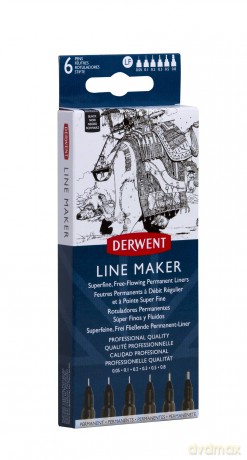 Derwent: DERWENT Line Maker Fineliner-Set schwarz