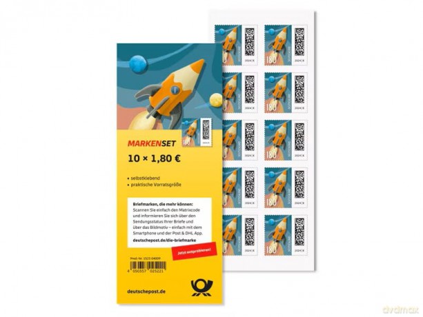 Deutsche Post: Deutsche Post 1,80 âŹ Briefmarken "Rakete