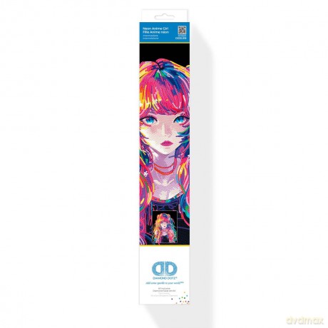 Diamond Painting Neon Anime Girl