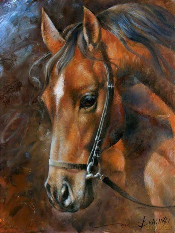 P: Diamond Painting Pferd 40x30 cm