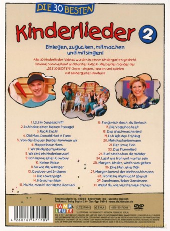 Die 30 Besten Kinderlieder 2 [DVD]