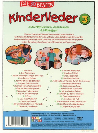 Die 30 Besten Kinderlieder 3 [DVD]