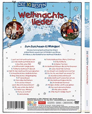 Die 30 Besten Weihnachtslieder [DVD]