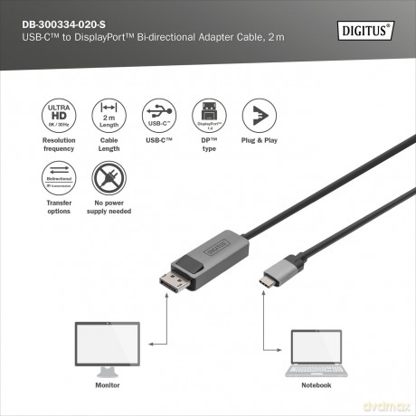 DIGITUS Adapter USB3.0/C -> DP 8K