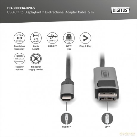 DIGITUS Adapter USB3.0/C -> DP 8K