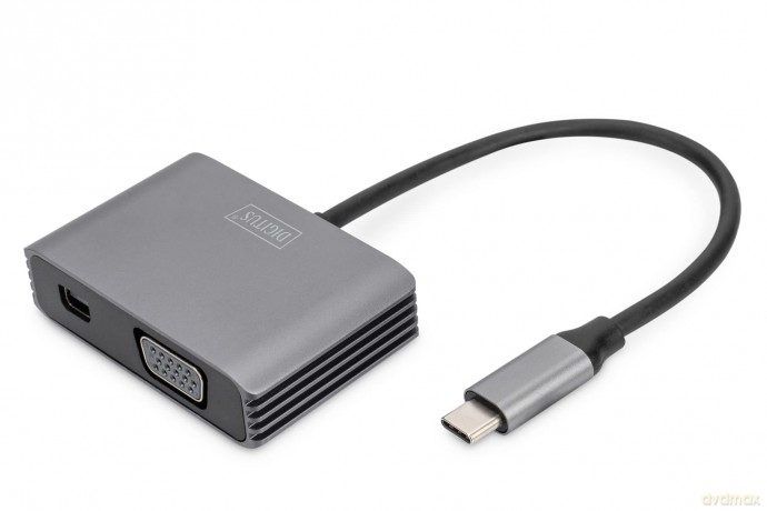 DIGITUS Adapter USB-C St. -> VGA Bu./Min