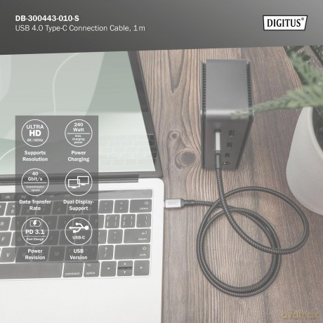 DIGITUS Anschlusskabel USB4.0/C -> C 40