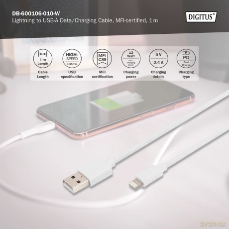 DIGITUS Apple Lade-/Datenkabel, 8pin - U