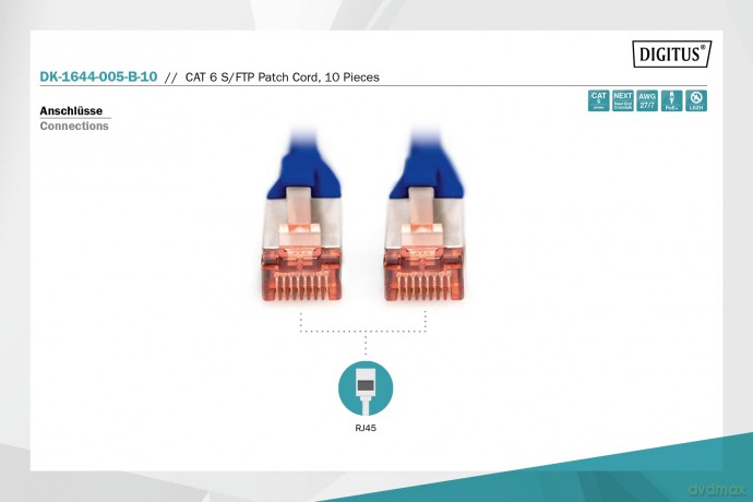 DIGITUS CAT 6 S/FTP Patchkabel, 10 Stźck