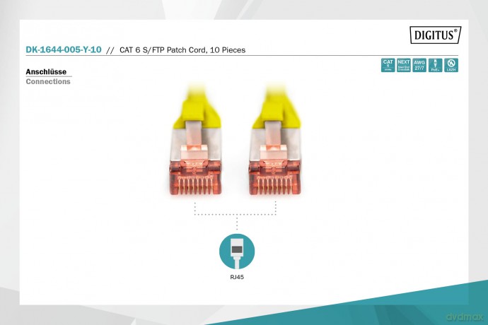 DIGITUS CAT 6 S/FTP Patchkabel, 10 Stźck