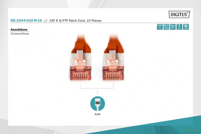 DIGITUS CAT 6 S/FTP Patchkabel, 10 Stźck