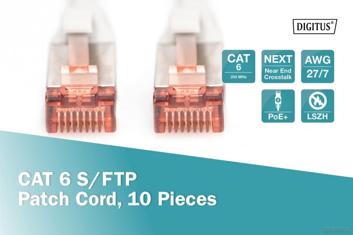 DIGITUS CAT 6 S/FTP Patchkabel, 10 Stźck