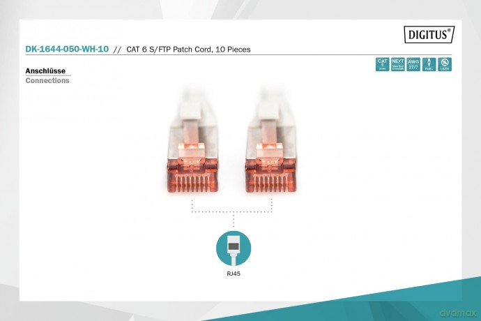DIGITUS CAT 6 S/FTP Patchkabel, 10 Stźck