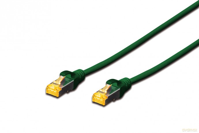 DIGITUS CAT 6A S/FTP Patchkabel, 2m, grź