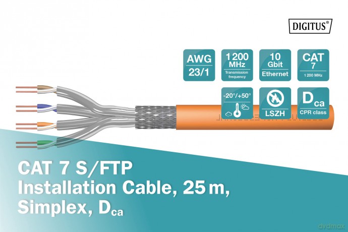 DIGITUS CAT.7 S-FTP Installationskabel,