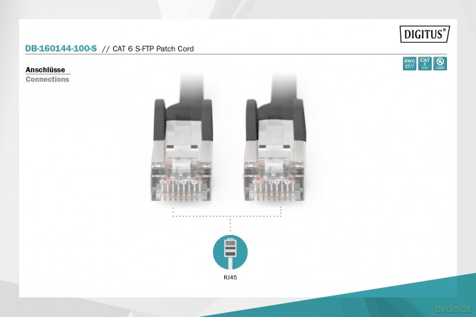 DIGITUS CAT6 RJ45 S/FTP Patchkabel 10,0m