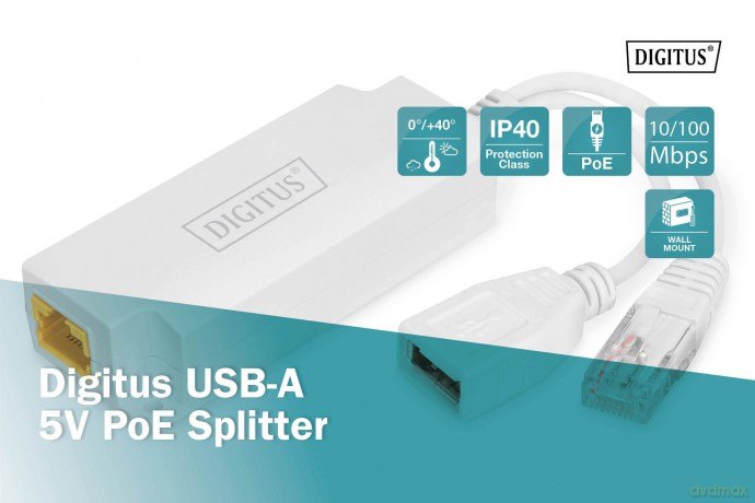 DIGITUS Digitus USB-A 5V PoE Splitter