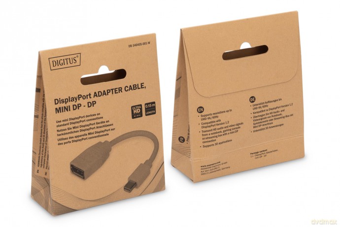 DIGITUS DisplayPort Kabel, mini DP - DP