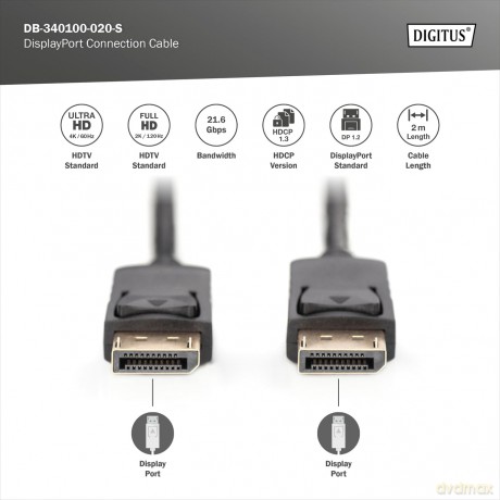 DIGITUS DisplayPortKabel DPort -> DPort