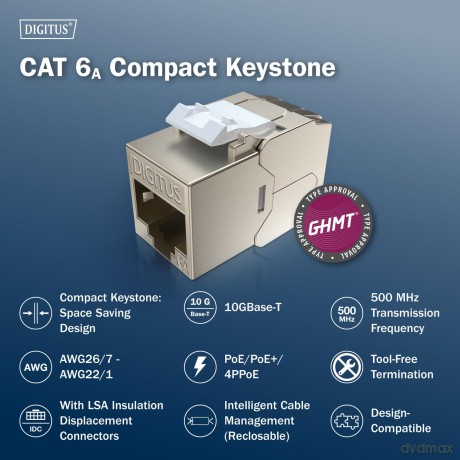 DIGITUS Keystone Cat6A geschirmt 4 Stk.