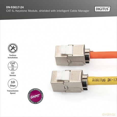 DIGITUS Keystone Jack Cat6a, Set 24 Stźc