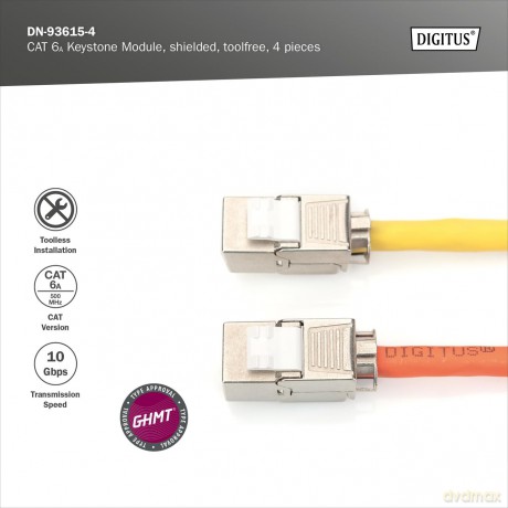 DIGITUS Keystone Jack Cat6ARJ45->LSA ges