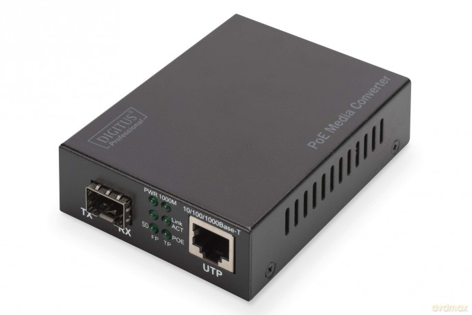 DIGITUS Konverter Gigabit PoE Media SFPR