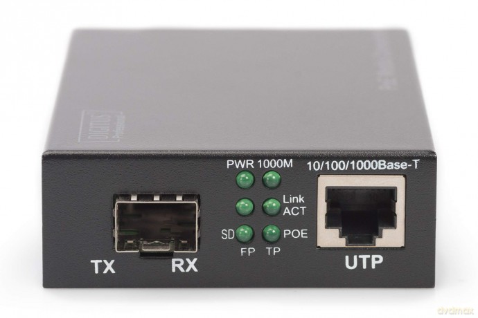 DIGITUS Konverter Gigabit PoE Media SFPR