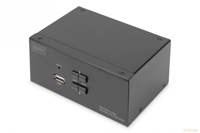 DIGITUS KVM Switch, 2-Port, 4K60Hz, 4xDP