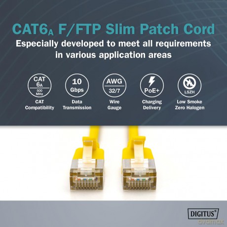 DIGITUS Patchkabel CAT 6A FFTP Slim 0,30