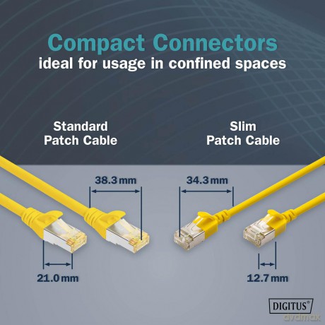 DIGITUS Patchkabel CAT 6A FFTP Slim 1,00