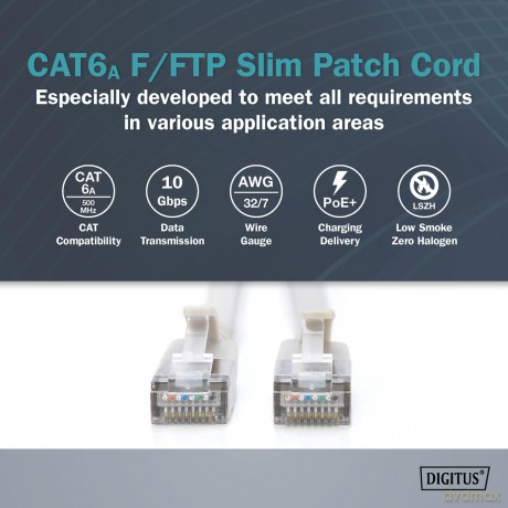 DIGITUS Patchkabel CAT 6A FFTP Slim 1,50