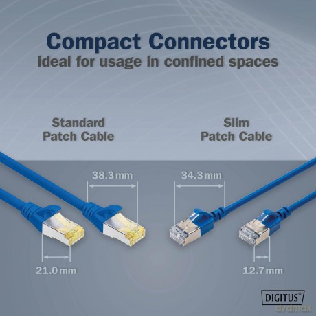 DIGITUS Patchkabel CAT 6A FFTP Slim 2,00
