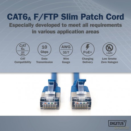 DIGITUS Patchkabel CAT 6A FFTP Slim 3,00