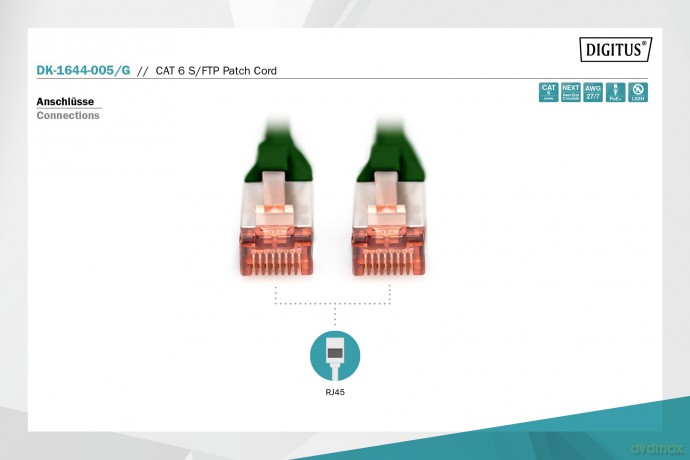DIGITUS Patchkabel Cat6 S/FTP 2xRJ45 0