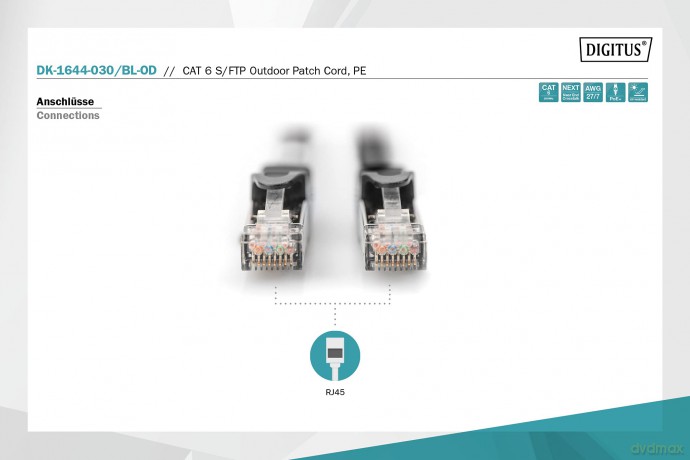 DIGITUS Patchkabel Cat6 S/FTP 2xRJ45 3